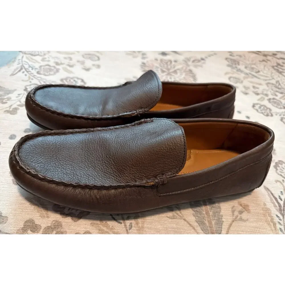 Allen Edmonds Santiago Brown Leather Driving Loafers Men Size 11 D